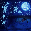 1017Pcs Glow in The Dark Stars for Ceiling Glow in The Dark Moon and Planet Wall Decal Luminous Astronaut Universe Galaxy Space Wall Stickers for Kids Boys Bedroom Blue by TinyTreasures Baby Boutique