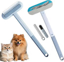 1 PCS Pet Hair Remover for Furniture,4 in 1 Reusable Lint Brush with 17-Inch Handle, Washable Tool for Dog and Cat Hair on Couches, Carpets, Clothes, Bedding, and Cars by CozyNest Decor