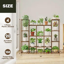 Bamworld Large Plant Stand Indoor Plant Shelf Outdoor Tall Wood Plant Holder for Living Room Multiple Plants Patio Balcony Garden 17 Pots by GreenHaven Gardens