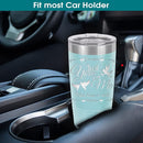 Personalized Tumbler, Custom Travel Coffee Mug, Laser Engraved Insulated Double Wall Stainless Steel Coffee Mug, Gift for Her, Closing Lid Included (Light Blue, 20oz) by TinyTreasures Baby Boutique
