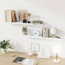 Floating Shelves for Wall, 40 Inch Floating Shelves for Home Decor, Wall Mounted Rustic Wood Shelves, Bathroom, Hanging Deep Shelf for Bedroom, Living Room, Kitchen (White, Set of 2) by CozyNest Decor