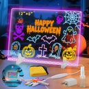 Lumiboard Led Drawing Board with 7 Colors,Light Up Acrylic Cosmody Drawing Board,Glowing Acrylic Dry Erase Board with Light,Lumiboard Led Boards to Write On,Halloween Gifts for Kids (12“*8”) by TinyTreasures Baby Boutique