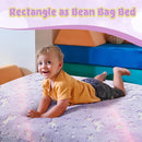 COMAX Kids Bean Bag Chair Turn into Beanbag Bed, Toddler Bean Chair for Girl Boy Sleeping, Lazy Children Bean Bags with Filler, Convertible Child Floor Mattress, Purple Unicorn by TinyTreasures Baby Boutique