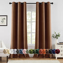 MIULEE Blackout Curtains for Bedroom Living Room 96 Inches Long 2 Panels, Thermal Insulated Room Darkening Drapes Solid Grommet Noise Reduction Light Blocking Window Treatments 40x96 Inch Mocha Brown by TinyTreasures Baby Boutique