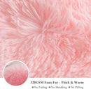 XeGe Fluffy Faux Fur Throw, Pink Luxurious 50x60 Shaggy Blanket, Warm Soft Fuzzy Couch Throw for Girls, Furry Lap Blanket for Sofa Bed Office Lightweight, Pink by CozyNest Decor