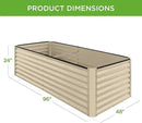 Best Choice Products 8x4x2ft Outdoor Metal Raised Garden Bed, Deep Root Planter Box for Vegetables, Flowers, Herbs, and Succulents w/ 478 Gallon Capacity - Beige by GreenHaven Gardens