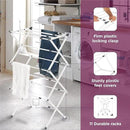 BLACK+DECKER 3 Tier Expandable Collapsing Foldable Laundry Rack for Air Drying Clothing, Space Saving Heavy Duty Lightweight Metal Drying Rack(White) by CozyNest Decor