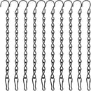 10 Pack 9.5 Inch Black Hanging Chains, Garden Plant Hangers for Hanging Bird Feeders, Billboards, Chalkboards, Basket, Planters, Lanterns, Wind Chimes and Decorative Ornaments Etc by GreenHaven Gardens