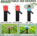 120 Pcs Drip Irrigation Emitters for 1/4'' Drip Irrigation Tubing 60 Irrigation Emitters Sprayer 60 Adjustable 360 Degree Water Flow Drippers for Patio Lawn Garden Watering by GreenHaven Gardens