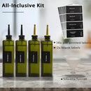 Olive Oil Dispenser Bottle for Kitchen 16.9oz, UV-Blocking Oil and Vinegar Dispenser Set, Leakproof Oil Container for Home, Restaurant (Green, Set of 4) by CozyNest Decor