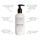 Zoey Naturals Fragrance-Free Head to Toe Baby & Toddler Wash – Tear-Free Body Wash and Shampoo with Gentle pH for Sensitive Skin – 9.65 oz by TinyTreasures Baby Boutique
