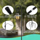 108 Inch Shepherds Hooks for Outdoor 2 Pack, Bird Feeder Poles with 4 Hooks, Shepherds Hook for Bird Feeders Outside with Base, Garden Pole for Hanging Plant Baskets, Weddings Decor (108 Inch) by GreenHaven Gardens