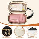 Damero Breastmilk Cooler Bag with 4 Ice Packs -Breastmilk Cooler Travel Bag Organizer with Detachable Buckle Handle for Daycare and Breastfeeding Mom,Black by TinyTreasures Baby Boutique