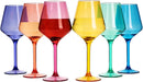 European Style Crystal, Stemmed Wine Glasses | Set of 6 | 15oz
