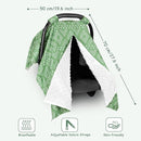 TANOFAR Baby Carseat Canopy, Peekaboo Opening Car Seat Canopy for Babies, Soft and Breathable Infant Carrier Canopy, Multi-use Baby Carrier, Stroller, Nursing Cover, Minky Blanket, Green by TinyTreasures Baby Boutique