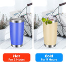 VEGOND 20oz Tumbler with Lid and Straw Stainless Steel Tumbler Cup Vacuum Insulated Double Wall Travel Coffee Mug Powder Coated Coffee Cup (Bluish Violet 1 Pack) by TinyTreasures Baby Boutique