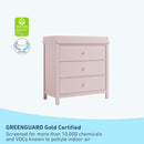 Graco Sasha 3-Drawer Chest with Changing Table Topper (Blush) – GREENGUARD Gold Certified, Nursery Bedroom Chest with Spacious Storage, Interlocking Drawer System, Pre-Installed Tracks by TinyTreasures Baby Boutique