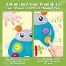 Ladybug Baby Light Up Toys with Rattle Led Light Music, Interactive Educational Fine Motor Development Toy for 3-6-12-18-24 Months Baby Toddler by TinyTreasures Baby Boutique