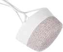 Hanging Planter Basket Jute Rope Woven Plant Hangers Indoor Hanging Plant Holder Up to 7" Pot Macrame Modern Storage Organizer Home Decor (White & Brown) by GreenHaven Gardens