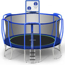 Zupapa Trampolines No-Gap Design 1500 LBS Weight Capacity 16 15 14 12 10 8FT for Kids Children with Safety Enclosure Net Outdoor Backyards Large Recreational Trampoline by TinyTreasures Baby Boutique