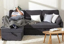 VanAcc Sleeper Sofa, Sofa Bed- 2 in 1 Pull Out Couch Bed with Storage Chaise, Sleeper Couch for Living Room, Grey Linen by CozyNest Decor