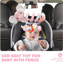 Jollybaby Baby Car Seat Stroller Toys, Plush Activity Hanging Spiral Activity Pram Crib with Music Box, Rattles, Squeaker for Babies Infant Boys Girls(SZ Pink Elephant) by TinyTreasures Baby Boutique