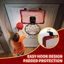 Mini Basketball Hoop Indoor with 7 LED Lighting, Scoreboard, 3 Modes, Volume Adjustable, Over Door Basketball Hoop Foldable, Basketball Toys for Kids Adults Gifts (Red) by TinyTreasures Baby Boutique