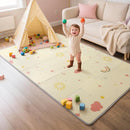 Extra Large Foldable Play Mat, Reversible Baby Play Mat with Edge Reinforcement, Non-Toxic & Waterproof Baby Mat for Floor, Foam Playmat for Infants Toddlers, Rainbow, Cloud & Moon, 47''x71'' by TinyTreasures Baby Boutique