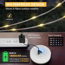 Camping String Lights, 4 in 1 Quick Storage 32.8FT Rechargeable Tent Lights with 6 Modes Hanging Waterproof Camp Lamp Camping Essentials for AwnTent Hiking Yard Garden Bedroom Festival -Warm White by GreenHaven Gardens