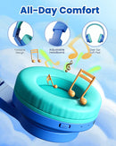 seenda Kids Headphones Wireless, Bluetooth Headphones for Kid with 85/94dB Volume Limit, 45H Play Time, 3 Light Modes, Built-in Mic Headset for Toddler Boy Girl Travel School iPhone iPad Tablet by TinyTreasures Baby Boutique