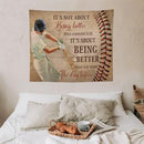 yowecso Baseball Tapestry Sport Theme Tapestry Wall Hanging for Bedroom Baseball Tapestries Aesthetic Wall Decor for Home Dorm Living Room 50"x60" by CozyNest Decor