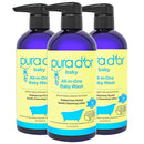 PURA D'OR All-in-One Baby Wash (16 Oz x3 = 48 Oz) USDA Biobased, Zero Sulfates, No Artificial Scents, Tear-Less, Hypoallergenic, Gentle, Calming 2-in-1 Baby Bath Wash & Shampoo by TinyTreasures Baby Boutique
