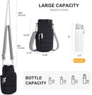 Water Bottle Bag 40 oz Crossbody Holder for Walking Hiking Insulated Carrier Purse with Adjustable Strap by TinyTreasures Baby Boutique