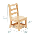 ECR4Kids Three Rung Ladderback Chair with Storage, 10in Seat Height , Classroom Seating, Honey, 2-Pack by CozyNest Decor