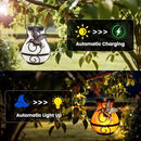 2 Pack Solar Lanterns for Outside Hanging,Solar Garden Lights Outdoor Waterproof with Flickering Flame,Led Lantern for Patio Yard Camping Halloween Decorations,Gardening Gifts for Mom by CozyNest Decor