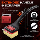Grill Brush Bristle-Free Steam Cleaning, BBQ Brush Replaceable Heat-Resistant Kevlar Head with Grill Scraper Safe Barbecue Grill Cleaner by GreenHaven Gardens