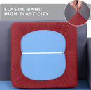 hyha Waterproof Couch Cushion Covers, Sectional Sofa Slipcovers Washable, L Shape Chaise Dog Couch Covers for Sectional Sofa, Universal Furniture Protector (1 Piece for Chaise, Wine Red) by CozyNest Decor