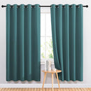 NICETOWN Insulated Curtains Blackout Draperies - Triple Weave Microfiber Home Thermal Insulated Solid Ring Top Blackout Curtains/Panels for Bedroom(Sea Teal, Set of 2, 66 x 72 Inch) by TinyTreasures Baby Boutique