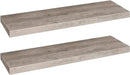 HOOBRO Floating Shelves for Wall, Wall Mounted Shelf Set of 2, 31.5" Hanging Shelf with Invisible Brackets, for Wall in Bathroom, Bedroom, Toilet, Kitchen, Living Room, Office, Greige BG80BJP201 by CozyNest Decor
