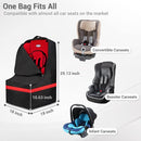 Car Seat Travel Bag - Padded, Comfortable, Durable, Roomy Gate Check Carseat Cover Backpack Fits 3-in-1，Convertible, Booster & Infant Car Seats for Airplane, Airport, Red by TinyTreasures Baby Boutique
