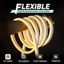 GZBtech Flexible LED Neon Rope Lights 82FT,AC 110-120V Waterproof Strip Light, 120 LEDs/M Cuttable Connectable Neon Lighting for Indoor Outdoor Home Decor/Commercial Building Use-Warm White 25M by CozyNest Decor