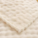 YUSOKI Luxury 3D Bubble Throw Blanket 3.1lb,All Ages,Home Decoration, (Ivory,60 * 80inches) by CozyNest Decor