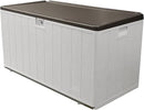 Premium Pro Edition 110 Gallon Lockable Resin Deck Box, Waterproof & UV-Resistant Outdoor Storage Box for Outdoor Cushion Storage, Garden Tools & Pool Accessories Storage, White by CozyNest Decor