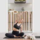 Baby Safety Gate for Stairs 29-33 Inch Wide, Safety House Gate for Baby Pet Gate with Door Pressure Mounting Gates for Kids Toddler Dogs Indoor Stairway Doorway White (30.5'' Tall) by TinyTreasures Baby Boutique