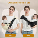 Toddler Sling Carrier, Easy to Wear Baby Carrier Sling 7-40 lbs, Adjustable Lightweight Baby Wrap Sling, Perfect Toddler Hip Carriers One Size Fits All, Black by TinyTreasures Baby Boutique