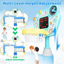 Toddler Basketball Hoop with Adjustable Height, 5 in 1 Toddler Sports Activity Center, Basketball Bowling Baseball Soccer Golf Set, Indoor Outdoor Sports Toy for Baby Birthday Present by TinyTreasures Baby Boutique
