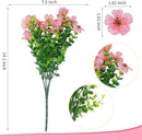 ‌20 Bundles Artificial Flowers for Outdoors‌ with 6 Faux Butterflies, UV Resistant ‌Fake Flowers‌ with Eucalyptus Leaves, ‌Artificial Plants Outdoor‌ for Patio Garden Porch Home Decor (Pink) by CozyNest Decor