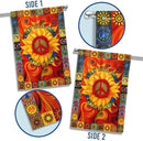 FLAGWIX Flags - Hippie Every Little Thing Is Gonna Be Alright Sunflower Flag DDH1403, House Flag (29.5" x 39.5") - USA House Garden Flags Premium Polyester - Decorative Outdoor Flags by GreenHaven Gardens