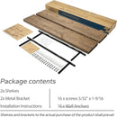 BGMG 30 inch Distressed Walnut Floating Shelves for Wall,High End Solid Real Wood 30 in Floating Shelf,Rustic Wooden Wall Mount Shelves Set of 2,Heavy Duty Bracket,30x6.7x1.25 inch by CozyNest Decor