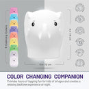 Lumipets Remote Control Silicone Night Light for Kids - Elephant Design with 9 Soft Colors & Sleep Timer - Rechargeable, Battery-Operated Lamp for Bedroom | Baby Nursery, Toddler, Girls, Boys by TinyTreasures Baby Boutique